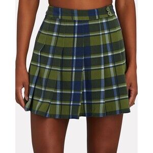 WeWoreWhat Tennis‎ Club Plaid Skirt in Court Green sz 2 NWT ($128)